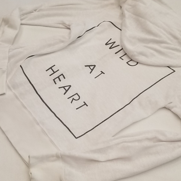 Wildfox White Wild at Heart Full Zip Hoodie MED - Picture 2 of 6